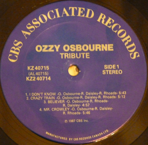 Ozzy Osbourne : Randy Rhoads Tribute (2xLP, Album)