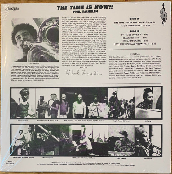Phil Ranelin : The Time Is Now! (LP, Album, RE)