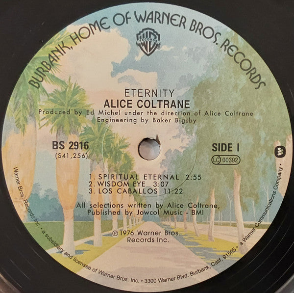 Alice Coltrane : Eternity (LP, Album, RE, 180)