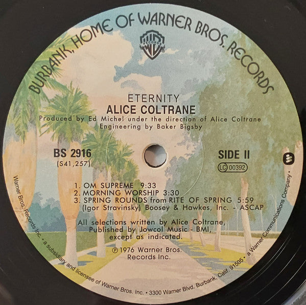 Alice Coltrane : Eternity (LP, Album, RE, 180)