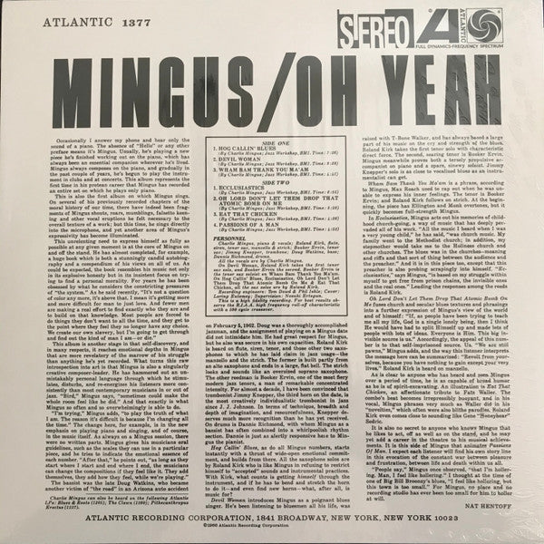 Charles Mingus : Oh Yeah (LP, Album, RE, RM, 180)