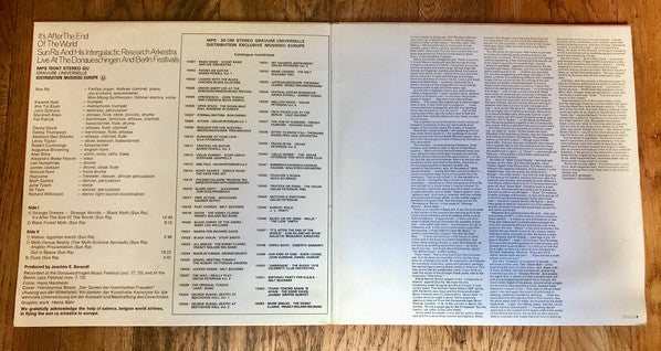 The Sun Ra Arkestra : It's After The End Of The World - Live At The Donaueschingen And Berlin Festivals (LP, Album, Gat)