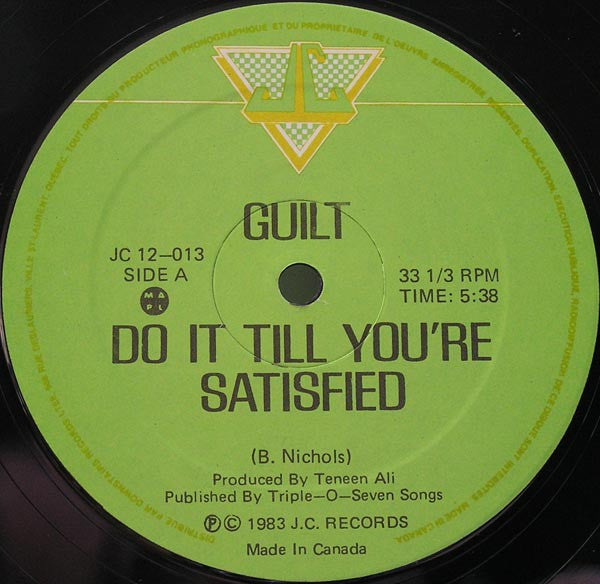 Guilt : Do It Till You're Satisfied (12")