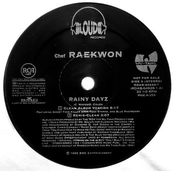 Chef Raekwon* : Rainy Dayz (12", Promo)