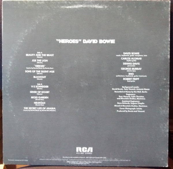 David Bowie : "Heroes" (LP, Album, RE)
