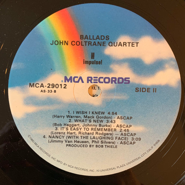 The John Coltrane Quartet : Ballads (LP, RE, Glo)