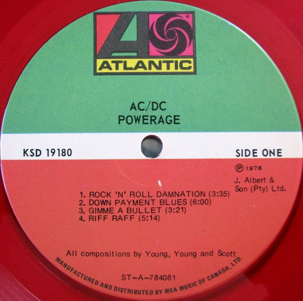 AC/DC : Powerage (LP, Album, Ltd, Red)