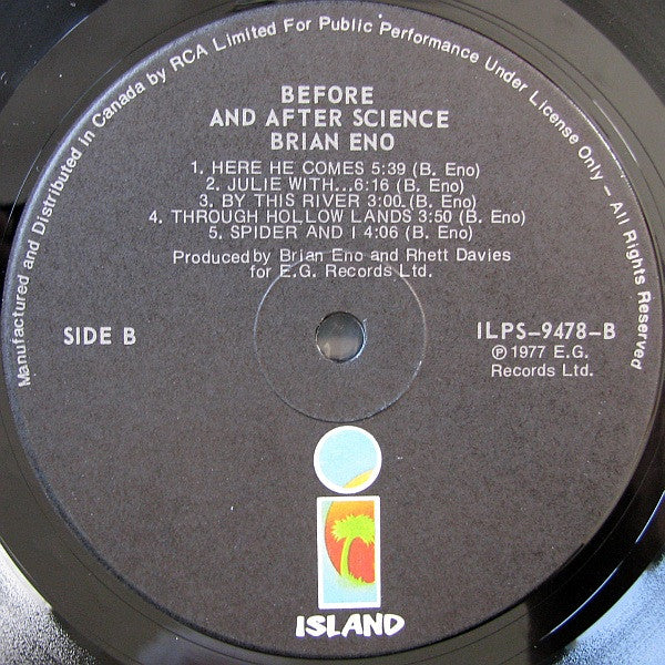 Brian Eno : Before And After Science (LP, Album)