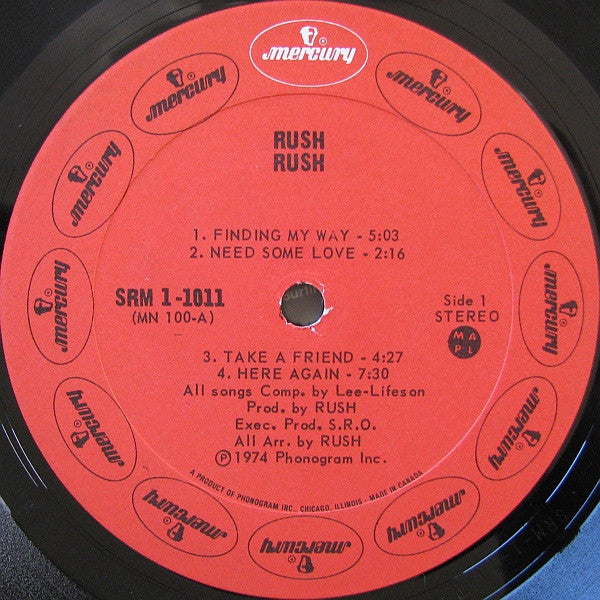 Rush : Rush (LP, Album, RE, 3rd)