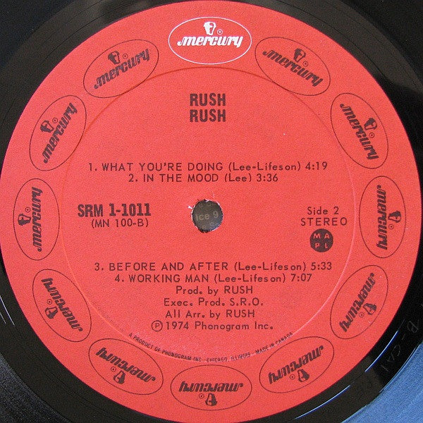 Rush : Rush (LP, Album, RE, 3rd)