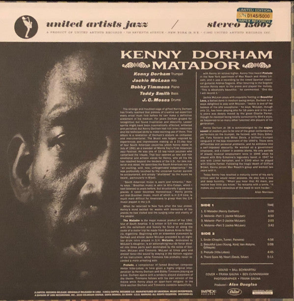 Kenny Dorham : Matador (LP, Album, Ltd, Num, RE)