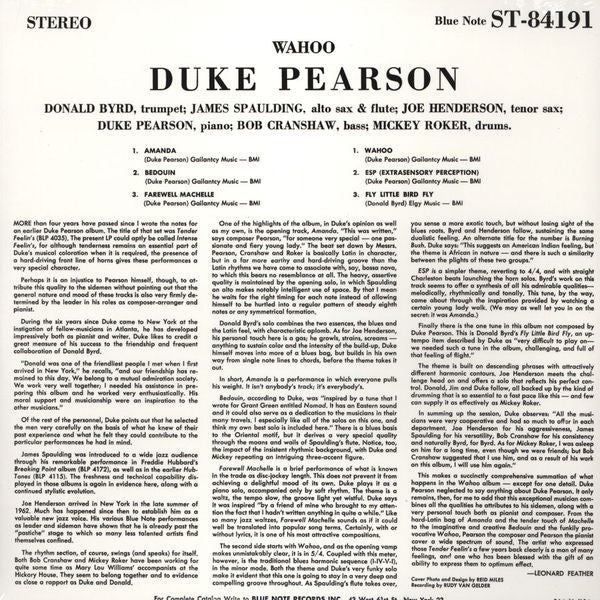 Duke Pearson : Wahoo (LP, Album, RE, 180)