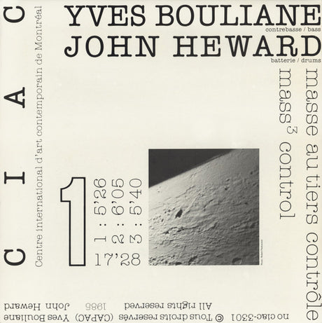 Yves Bouliane / John Heward : Masse Au Tiers Contrôle / Mass³ Control (LP, Album)