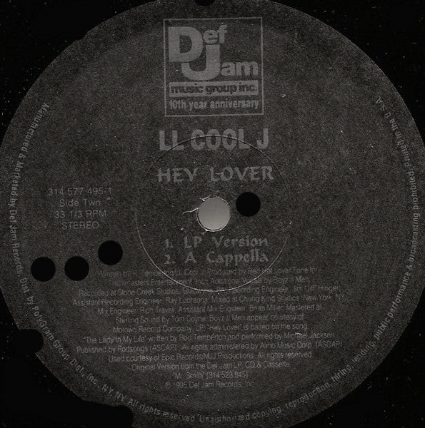 LL Cool J : Hey Lover (12", Single)