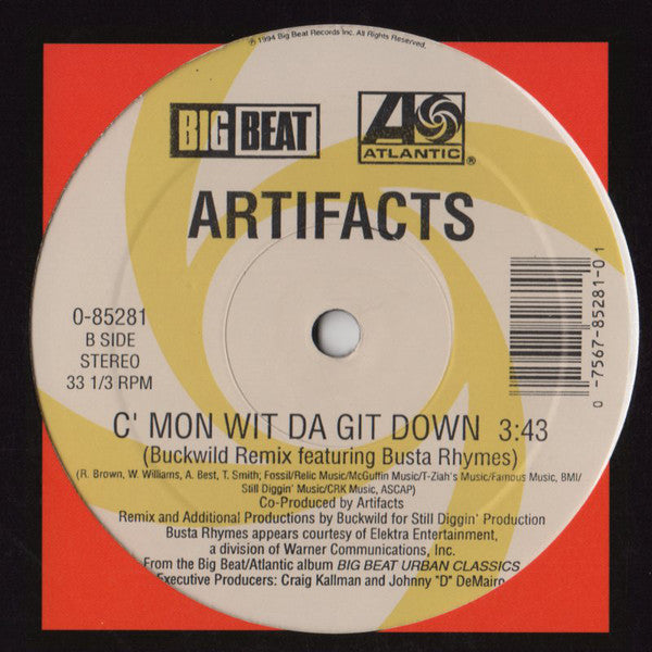 Artifacts : Wrong Side Of Da Tracks / C'mon Wit Da Git Down (12", RE)