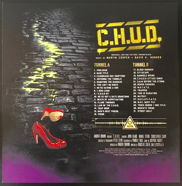 Martin Cooper (2) + David A. Hughes* : C.H.U.D. (Original Motion Picture Soundtrack) (LP, Dlx, RE, Yel)
