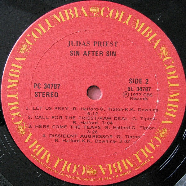 Judas Priest : Sin After Sin (LP, Album)