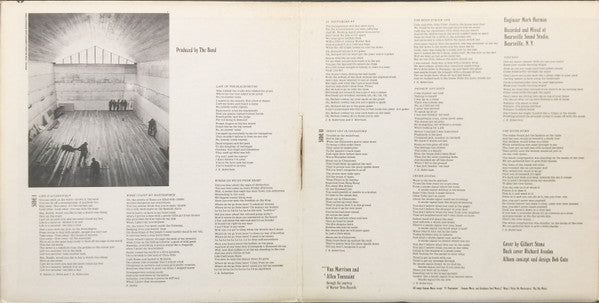 The Band : Cahoots (LP, Album, Gat)