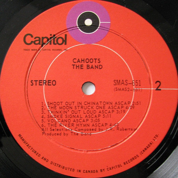 The Band : Cahoots (LP, Album, Gat)
