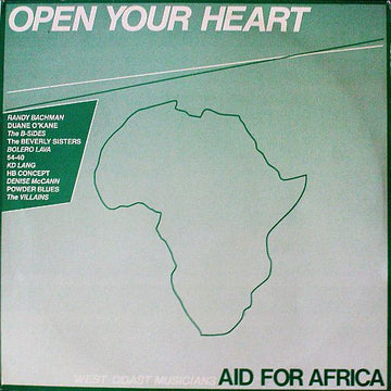 Various : Open Your Heart - West Coast Musicians Aid For Africa (LP, Comp)