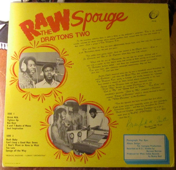 The Draytons Two : Raw Spouge (LP, Album, Yel)