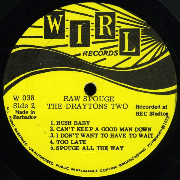 The Draytons Two : Raw Spouge (LP, Album, Yel)