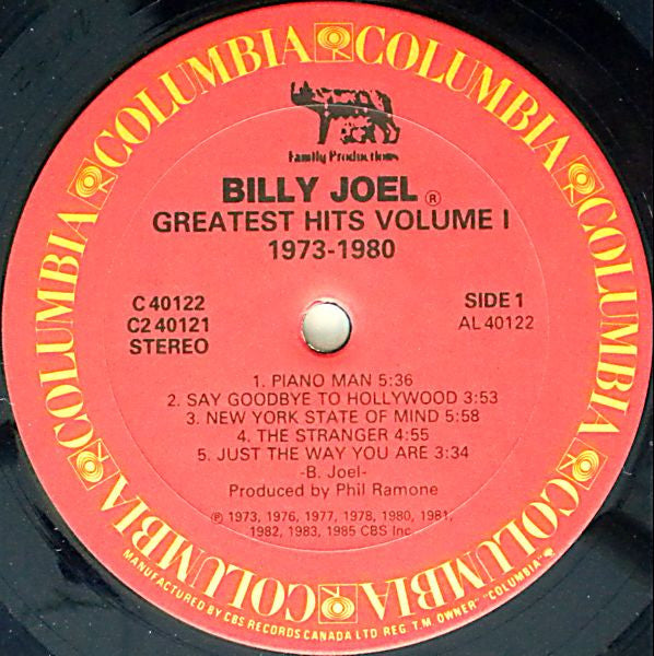 Billy Joel : Greatest Hits Volume I & Volume II (2xLP, Comp, Gat)