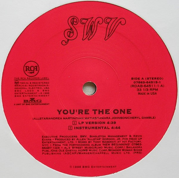 SWV : You're The One (12")