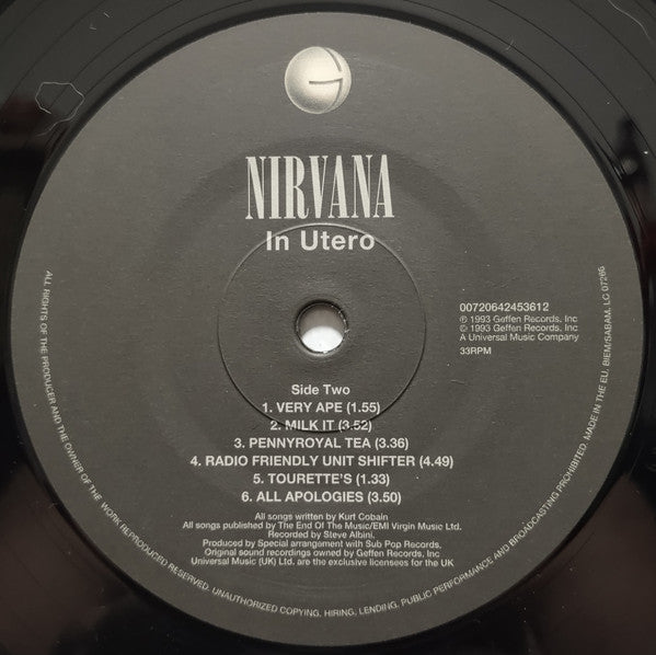 Nirvana : In Utero (LP, Album, RE)