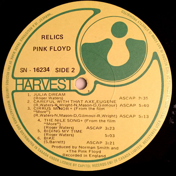 Pink Floyd : Relics (LP, Comp, RE)