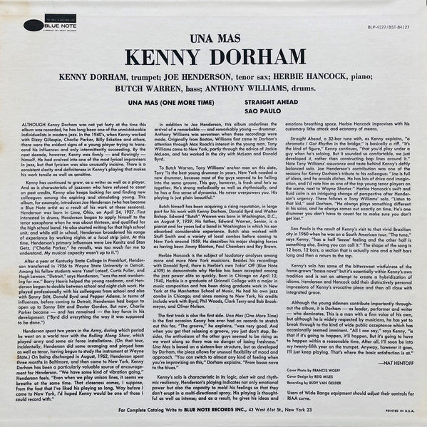 Kenny Dorham : Una Mas (One More Time) (LP, Album, RE)