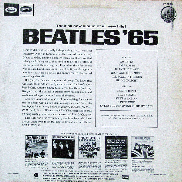 The Beatles : Beatles '65 (LP, Album, RE, Pur)
