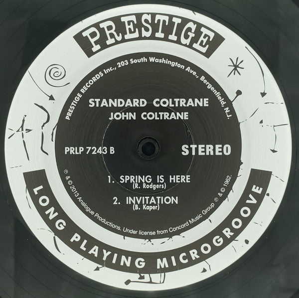 John Coltrane : Standard Coltrane (LP, Album, Ltd, RE, RP, 180)