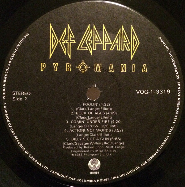 Def Leppard : Pyromania (LP, Album, Club)