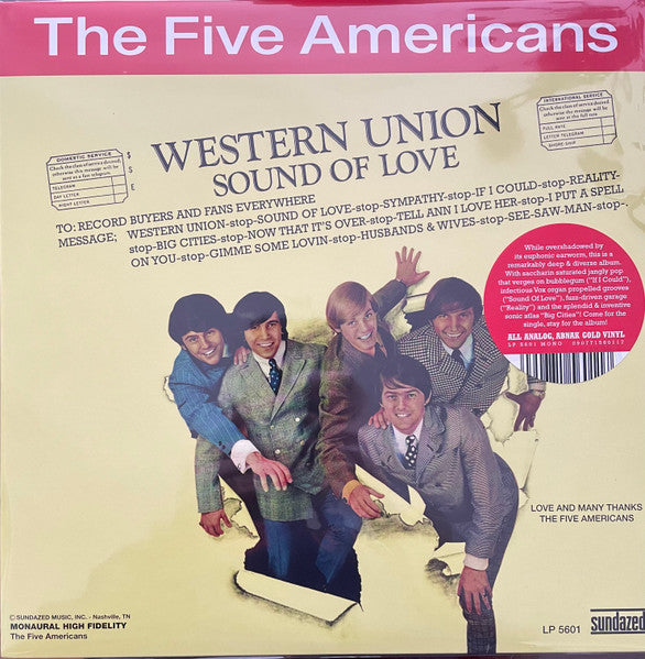 The Five Americans : Western Union / Sound Of Love (LP, RSD, Mono, RE, Abn)