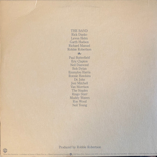 The Band : The Last Waltz (3xLP, Album, RE, Jac)