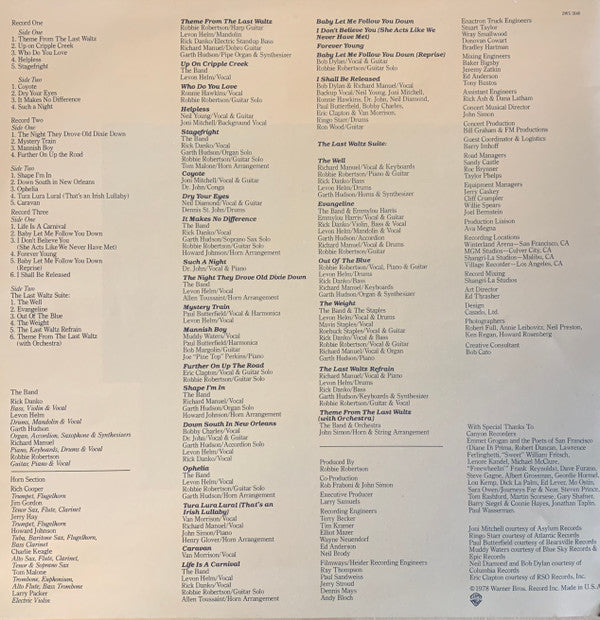 The Band : The Last Waltz (3xLP, Album, RE, Jac)