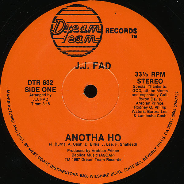 J.J. Fad : Supersonic (12", RE)