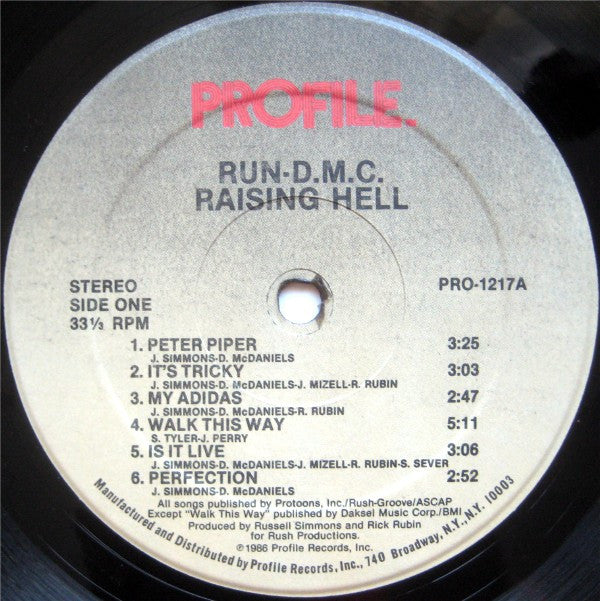 Run-DMC : Raising Hell (LP, Album, Gre)
