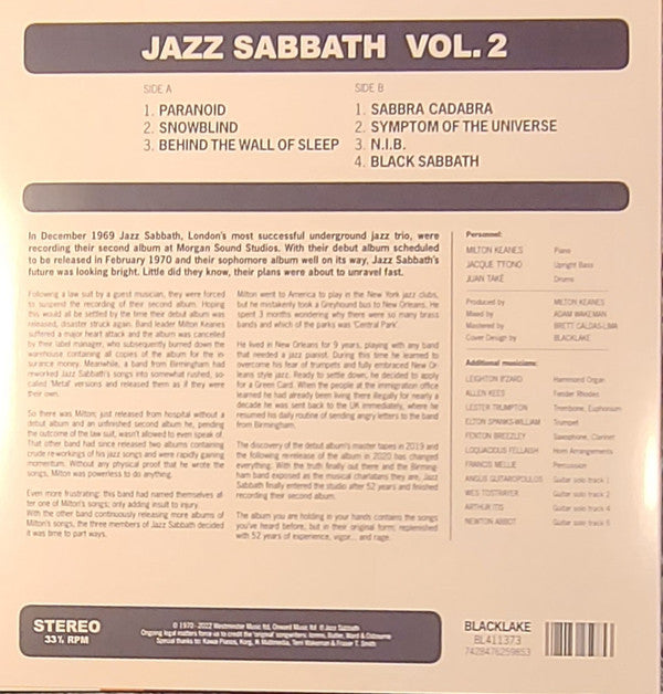 Jazz Sabbath : Vol. 2 (LP, Album)