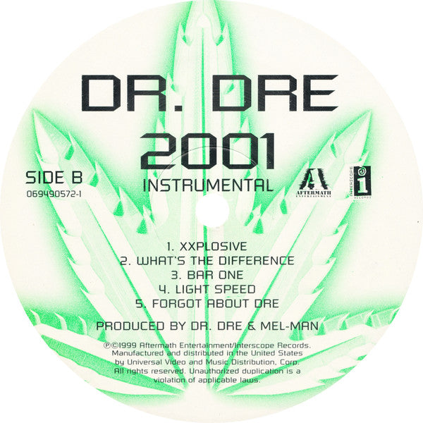 Dr. Dre : 2001 (Instrumental) (2xLP, Album, RE)