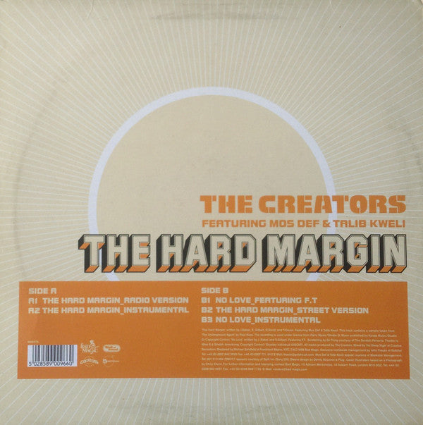 The Creators Featuring Mos Def & Talib Kweli : The Hard Margin (12")