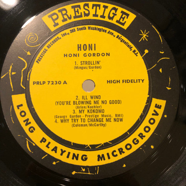 Honi Gordon : Honi Gordon Sings (LP, Mono)