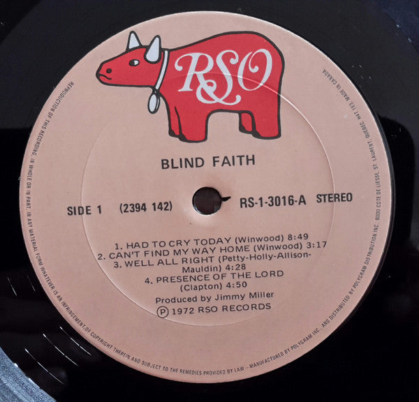 Blind Faith (2) : Blind Faith (LP, Album, RE)