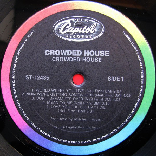 Crowded House : Crowded House (LP, Album)