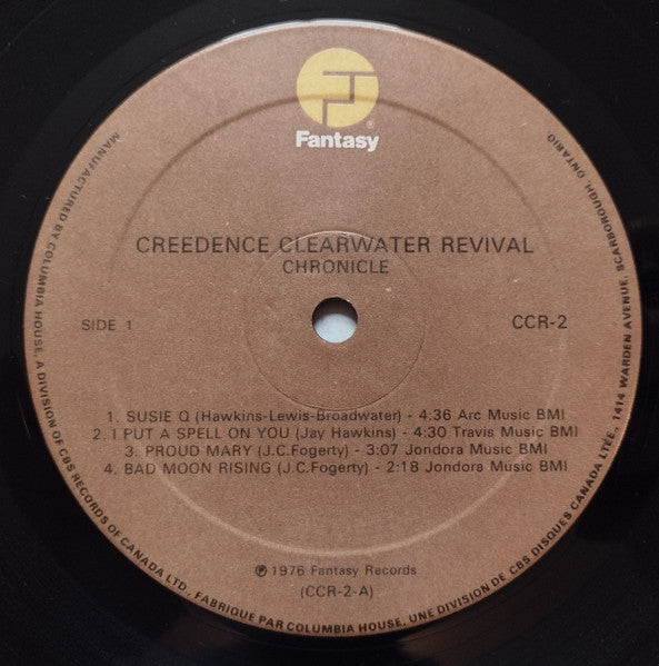 Creedence Clearwater Revival Featuring  John Fogerty : Chronicle (The 20 Greatest Hits) (2xLP, Comp, Club)
