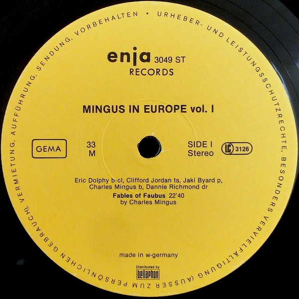 The Charles Mingus Quintet : Mingus In Europe Volume I (LP, Album)