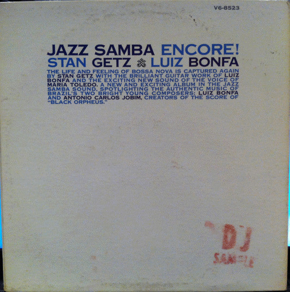 Stan Getz / Luiz Bonfá : Jazz Samba Encore! (LP, Album)