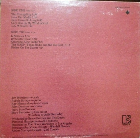 The Doors : L.A. Woman (LP, Album, RE, RCA)