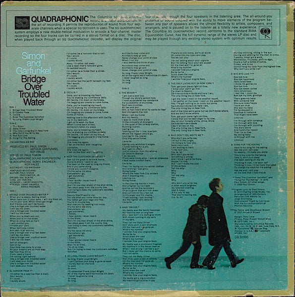 Simon & Garfunkel : Bridge Over Troubled Water (LP, Album, Quad, RE, Pit)